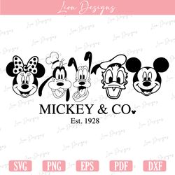 mickey & co. est. 1928 svg/png/pdf