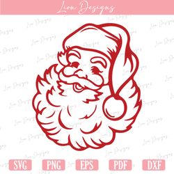 Vintage Santa Svg, Christmas Svg, Merry Christmas SVG, Santa Face svg, Christmas svg, Santa Claus svg, Santa Head svg