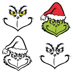 grinch face svg, png, cricut, grinchy face svg, christmas svg, grinch face cut file