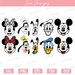 mickey & friends svg, disney svg, mickey svg,, minnie svg, goofy svg, donald svg, disney friends svg