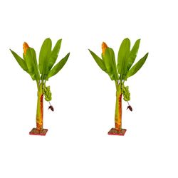 artificial bonsai banana tree 1ft pair