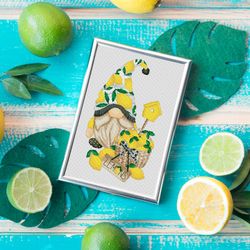 Cross stitch pattern - Lemon gnome