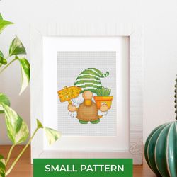 Cross stitch pattern - Cactus lover, Plant cross stitch