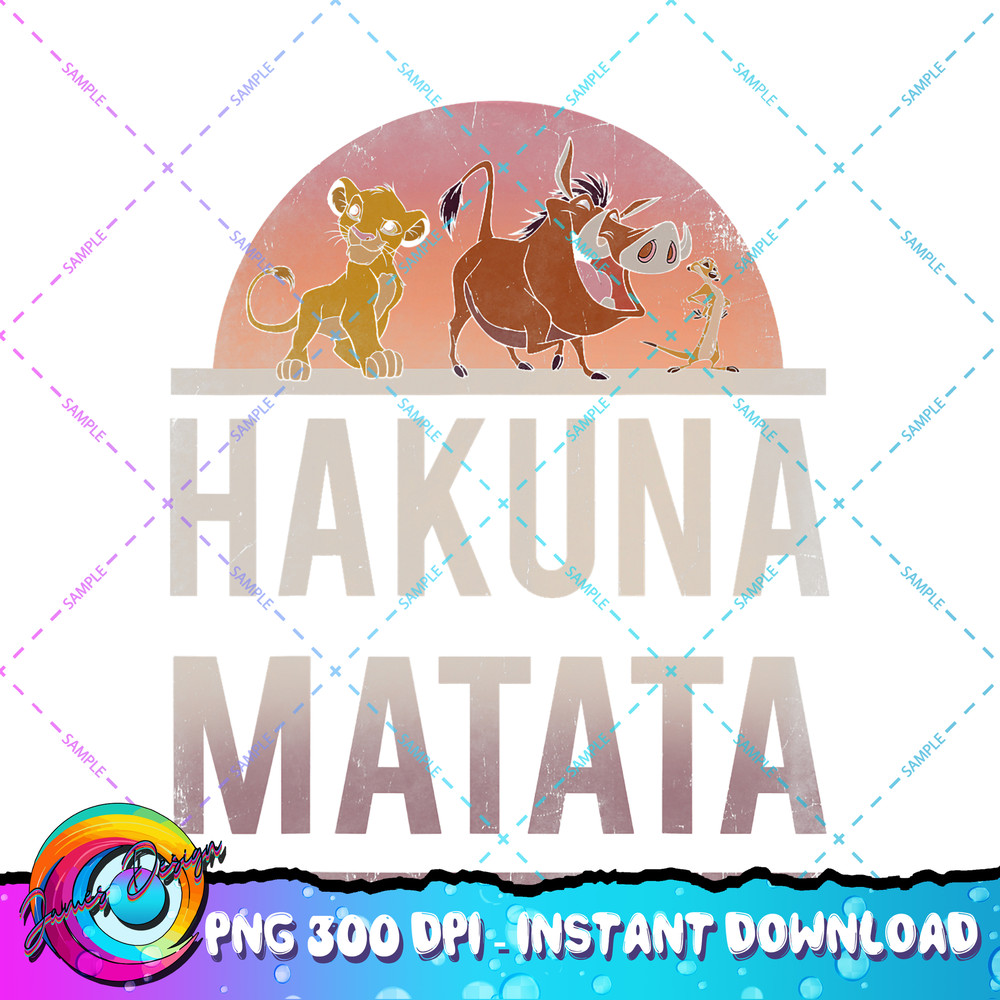 Disney Lion King Faded Hakuna Matata Gradient Portrait PNG Download.jpg