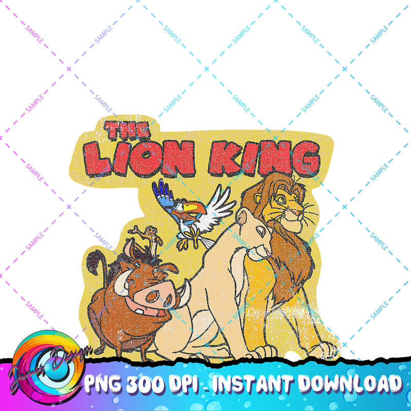 Disney Lion King Retro Happy Friends Portrait PNG Download.jpg