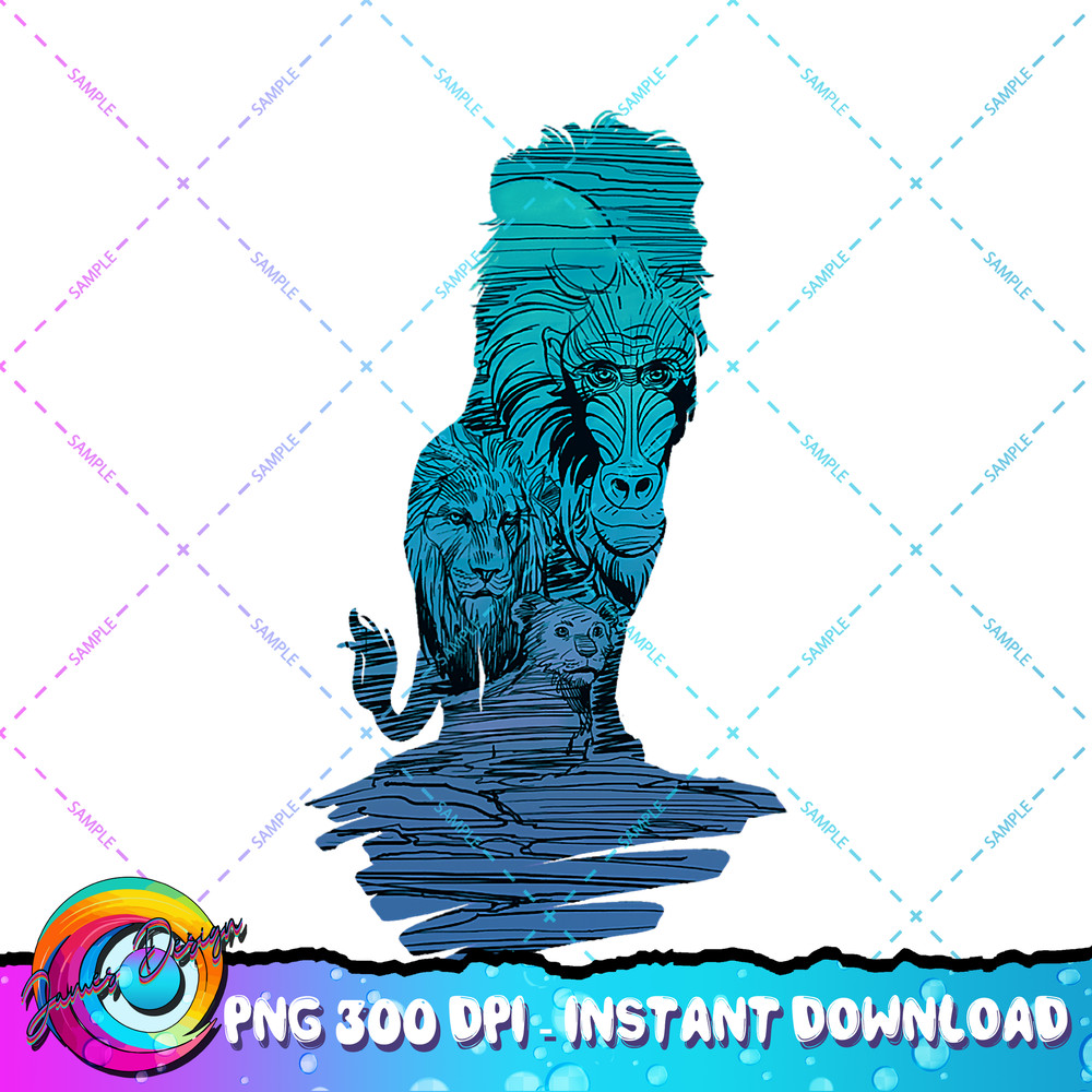 Disney Lion King Simba Rafiki Silhouette Live Action PNG Download PNG Download.jpg