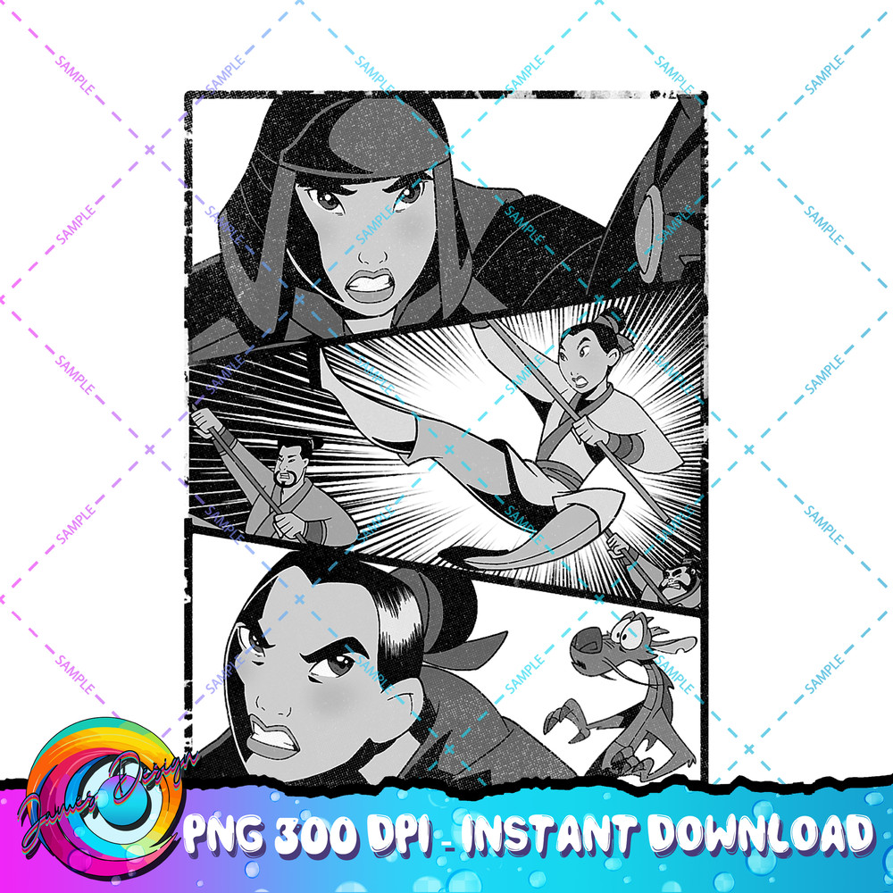 Disney Mulan Angry Warrior Princess Panel PNG Download.jpg