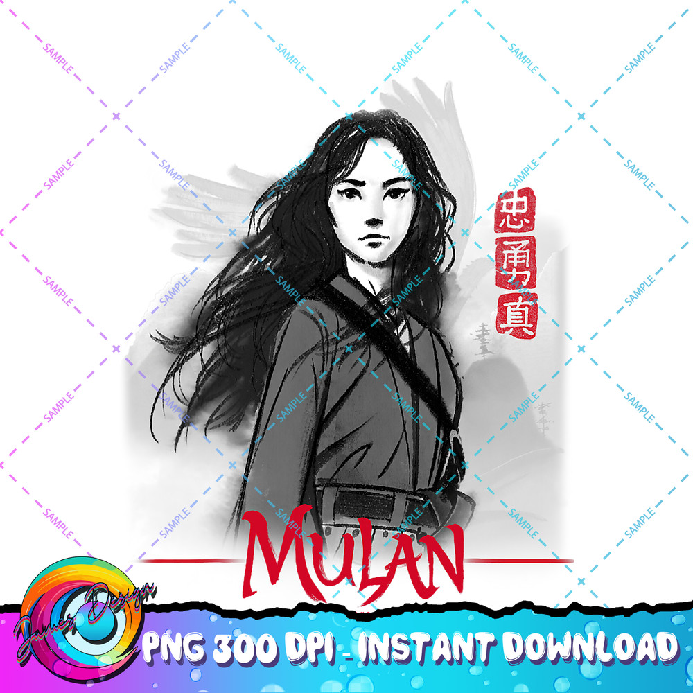 Disney Mulan Live Action Mulan Loyal Brave True Watercolor PNG Download.jpg