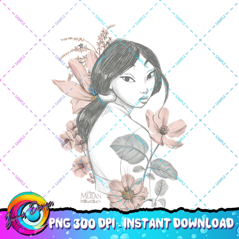Disney Mulan Mulan Over The Shoulder Magnolia Sketch PNG Download.jpg