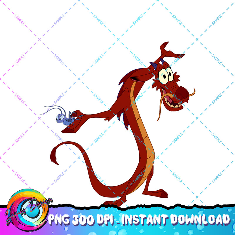 Disney Mulan Mushu Dragon And Cri Kee Cricket PNG Download.jpg