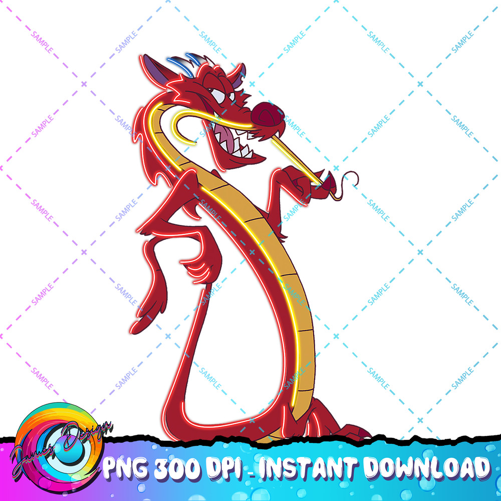 Disney Mulan Mushu Neon Accent Portrait PNG Download.jpg