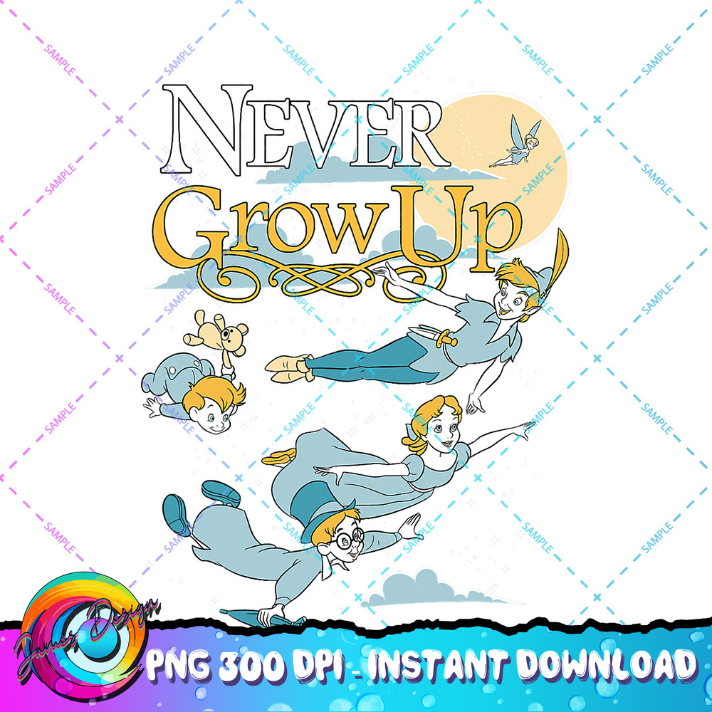 Disney Peter Pan Group Shot Never Grow Up Night Portrait PNG Download copy.jpg