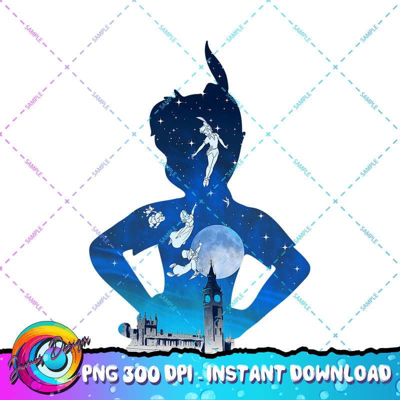 Disney Peter Pan London Flight Silhouette Graphic PNG Download PNG Download copy.jpg