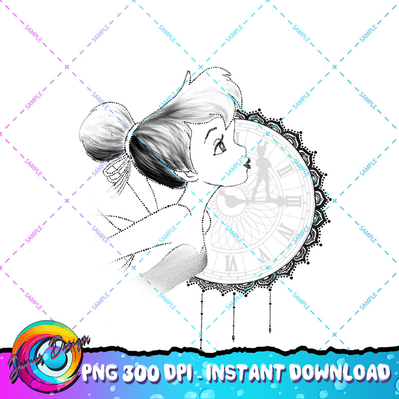 Disney Peter Pan Tinker Bell And Peter Boho Clock Poster PNG Download copy.jpg
