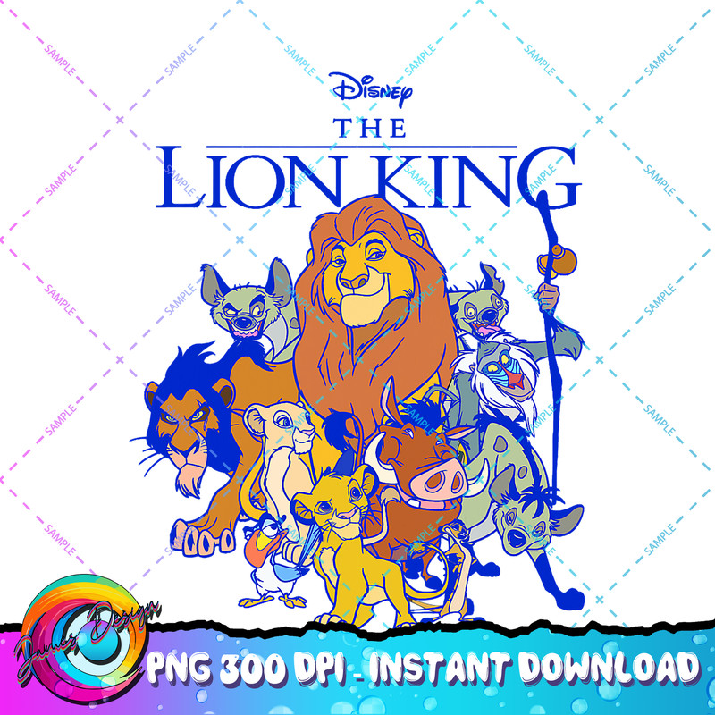 Disney The Lion King Group Shot Dark Outline PNG Download.jpg