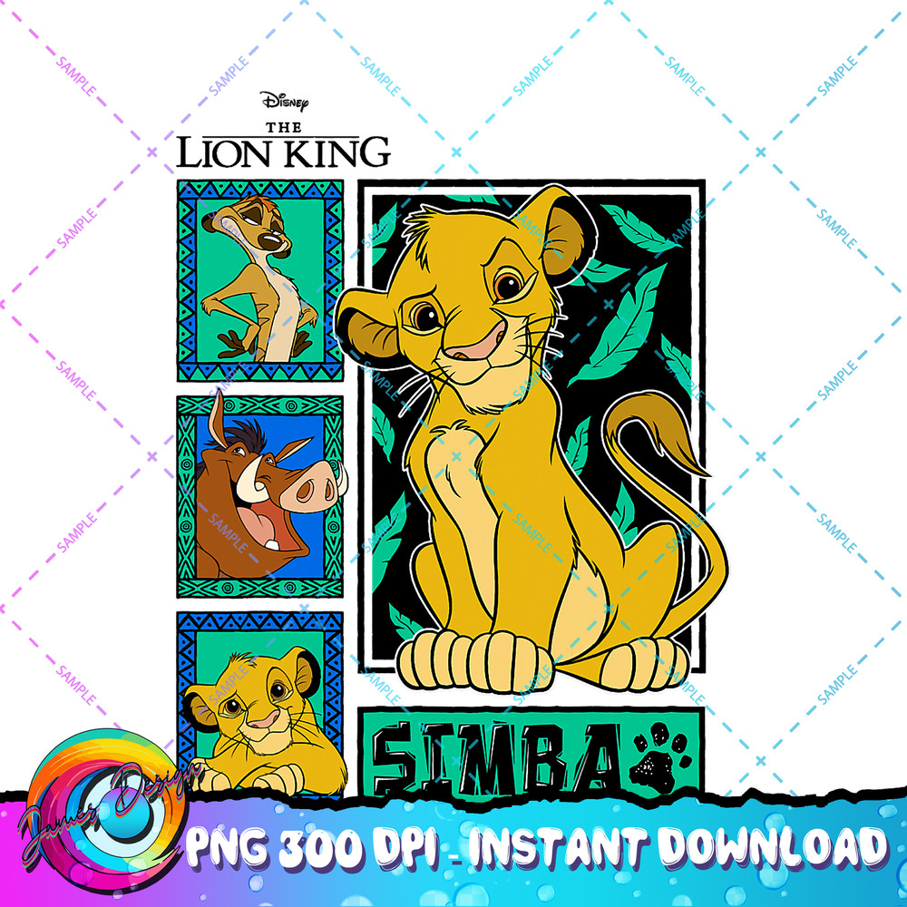 Disney The Lion King Simba Jungle Panels PNG Download.jpg