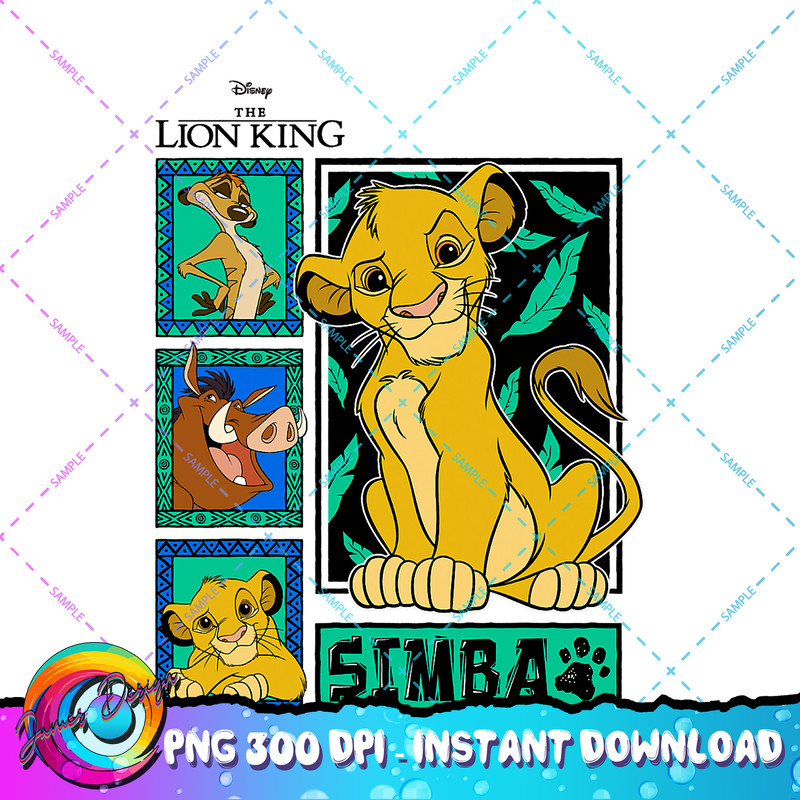 Disney The Lion King Simba Jungle Panels PNG Download.jpg