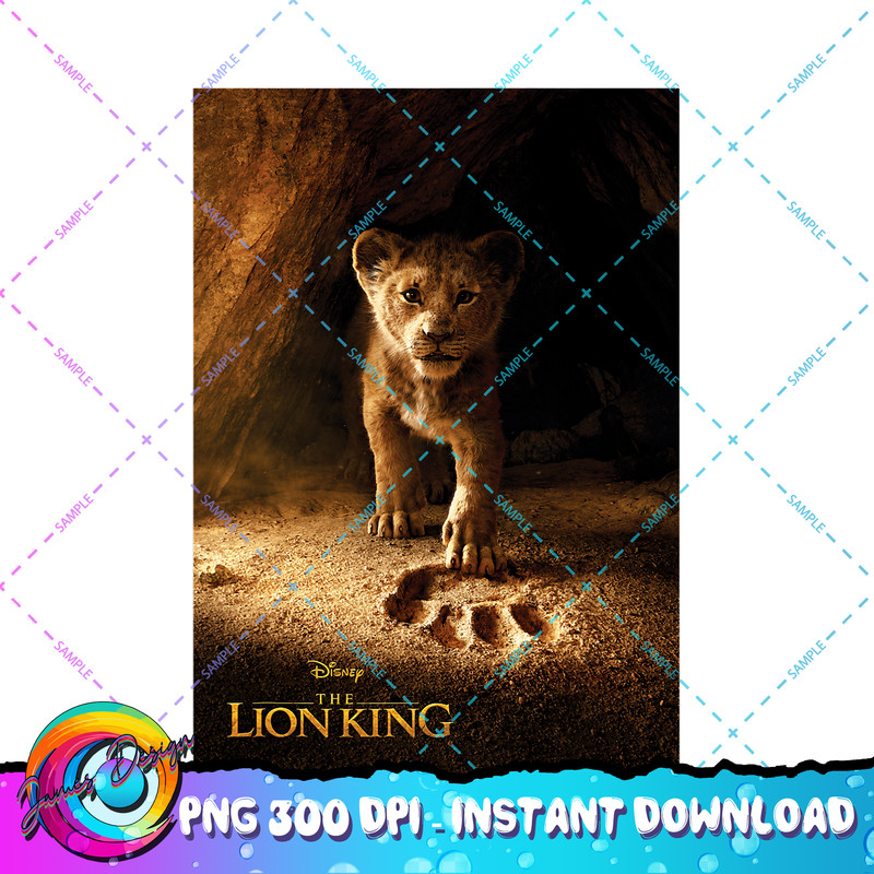 Disney The Lion King Simba Paw Live Action Movie Poster C1 PNG Download.jpg
