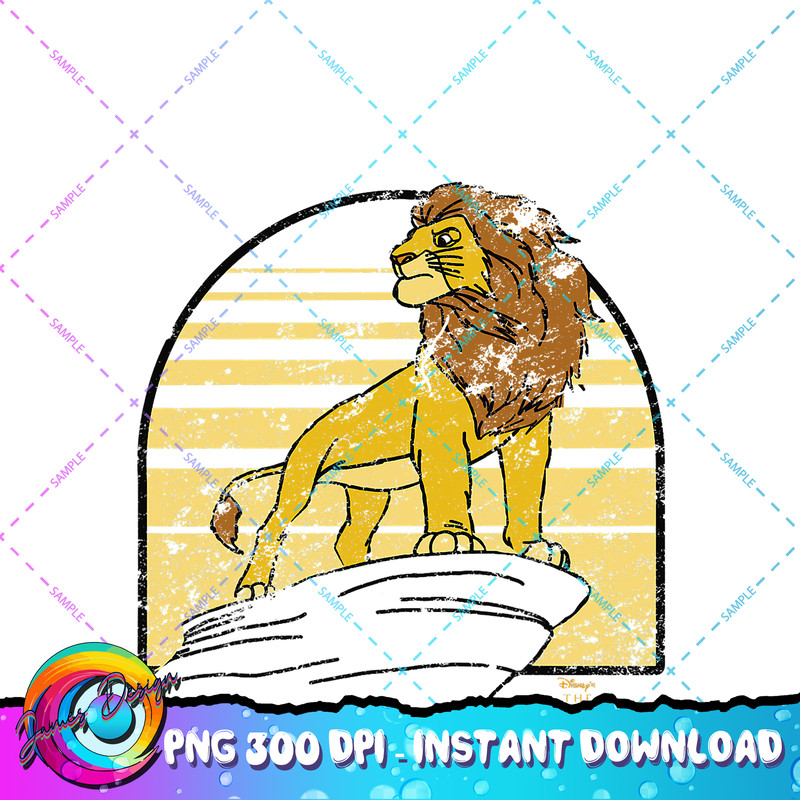 Disney The Lion King Simba Pride Rock Sunset PNG Download.jpg