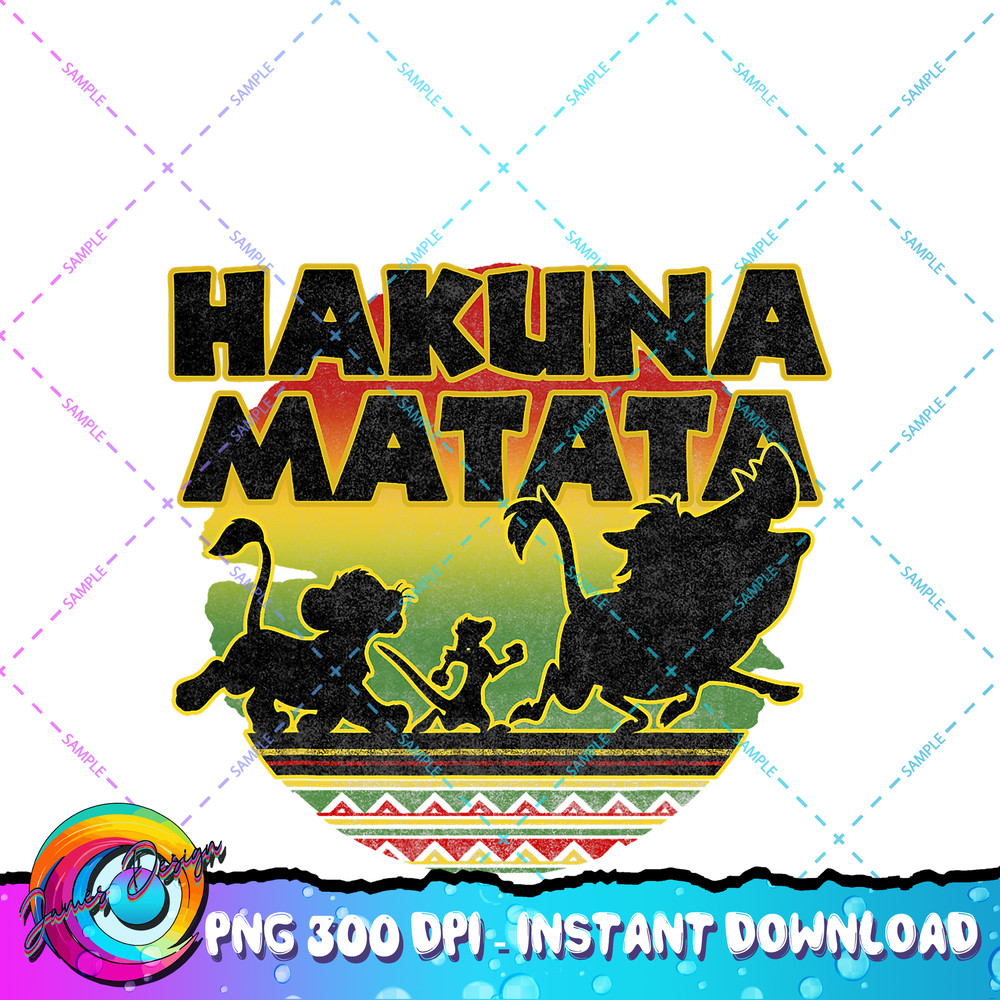 Disney The Lion King Simba Timon Pumba Worry Free Sunset PNG Download.jpg