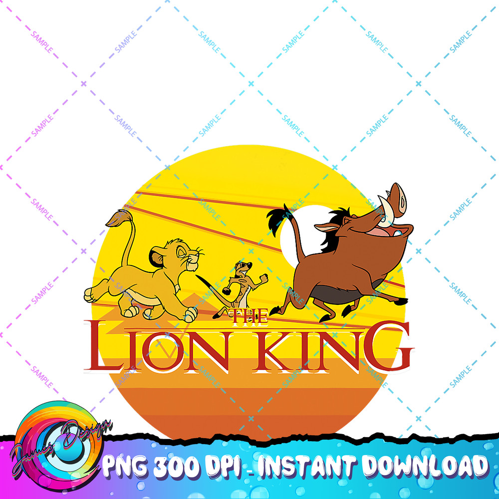 Disney The Lion King Walking Under The Sunset Group Shot PNG Download.jpg