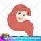 Disney The Little Mermaid Ariel Hair Swirl Big Face Portrait PNG Download.jpg
