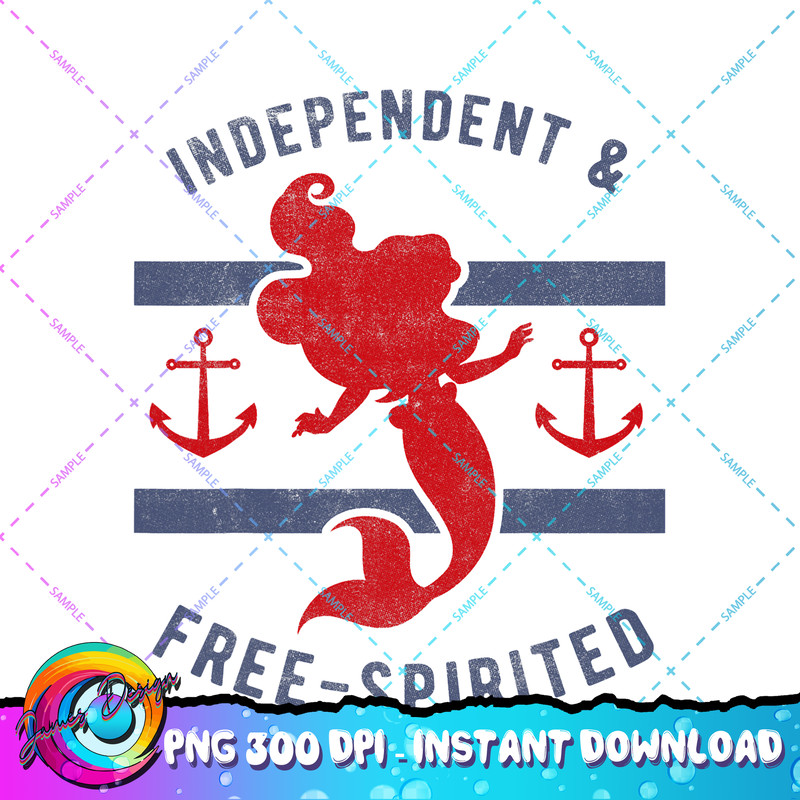 Disney The Little Mermaid Ariel Independent Graphic PNG Download PNG Download.jpg