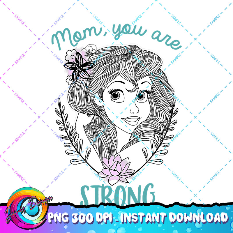 Disney The Little Mermaid Ariel Mom You Are Strong PNG Download.jpg