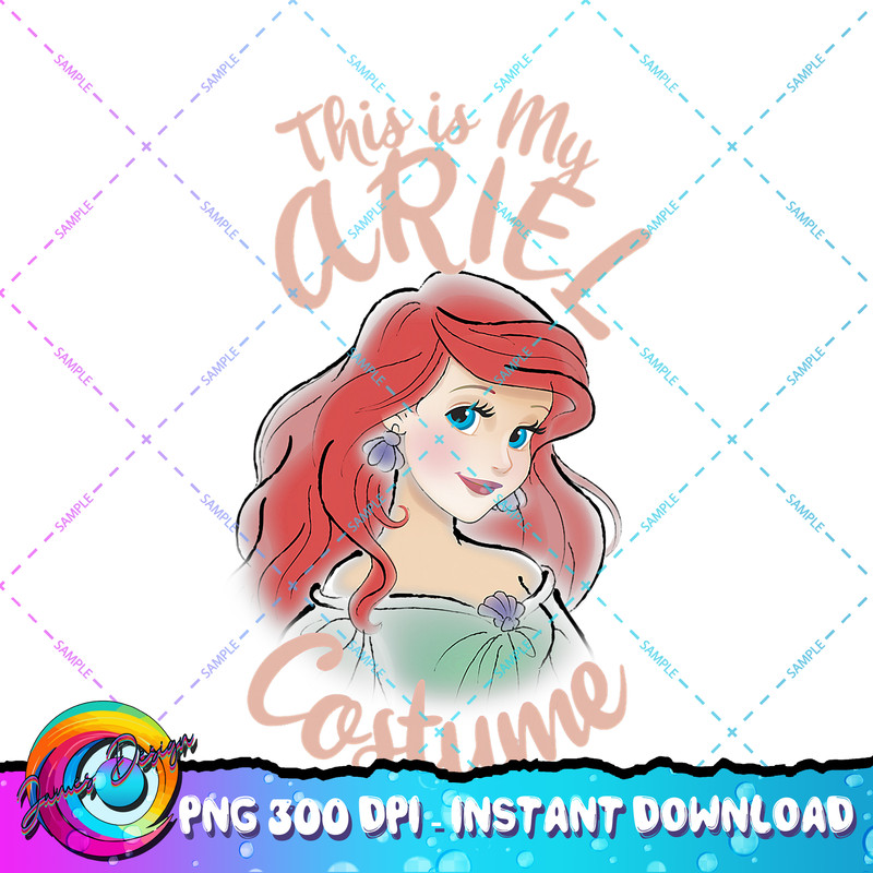 Disney The Little Mermaid Ariel This Is My Costume Halloween PNG Download.jpg
