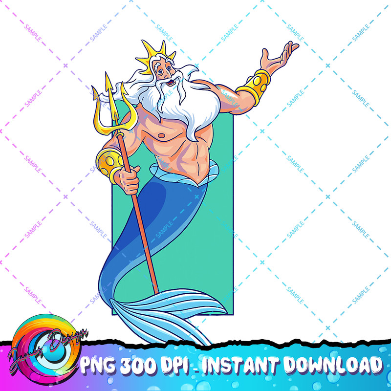 Disney The Little Mermaid King Triton Portrait PNG Download.jpg