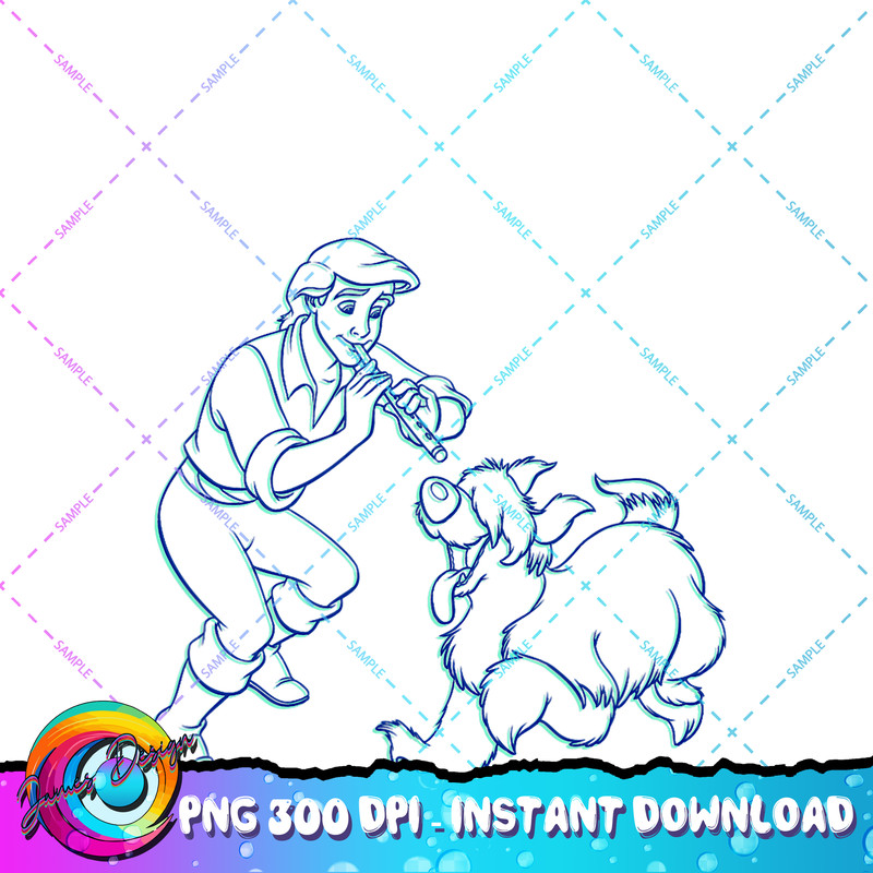 Disney The Little Mermaid Prince Eric and Max PNG Download PNG Download.jpg