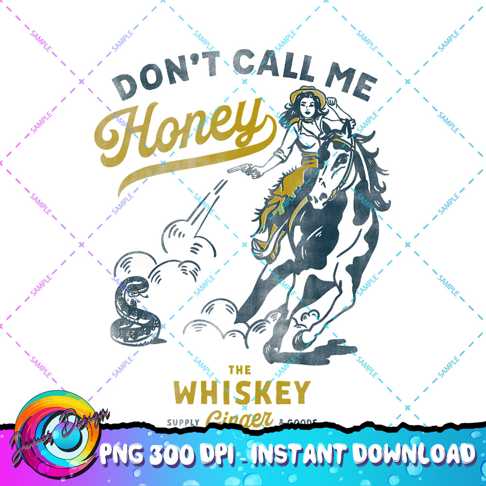 Don t Call Me Honey Western Pinup Cowgirl On Horseback PNG Download.jpg