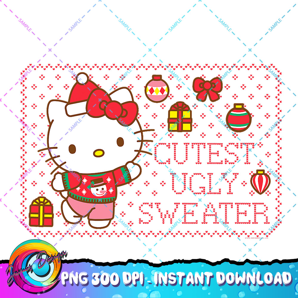Hello Kitty Cutest Ugly Christmas Sweater PNG Download copy.jpg
