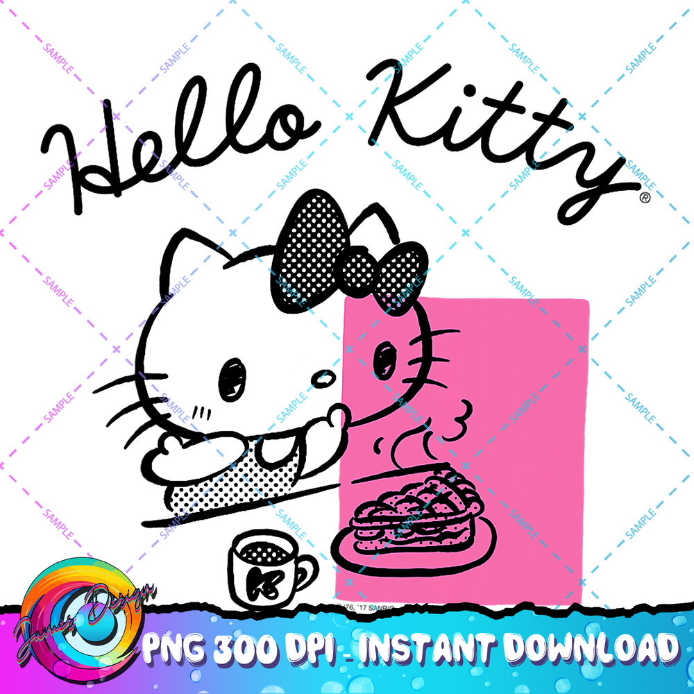Hello Kitty Hand Sketched Pie Shirt copy.jpg