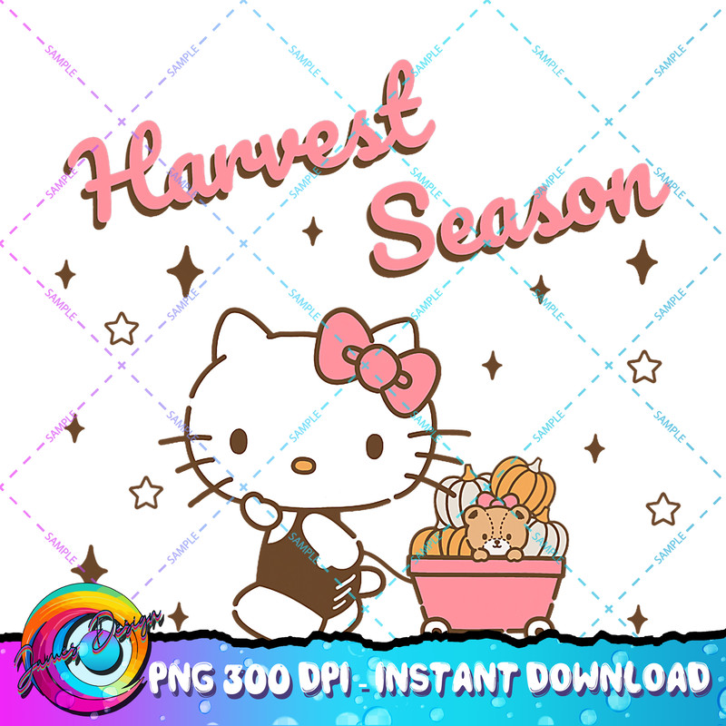 Hello Kitty Harvest Season Pumpkin Wagon PNG Download copy.jpg