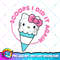 Hello Kitty Ice Cream Cone Scoops I Did It Again Raglan Baseball Tee copy.jpg