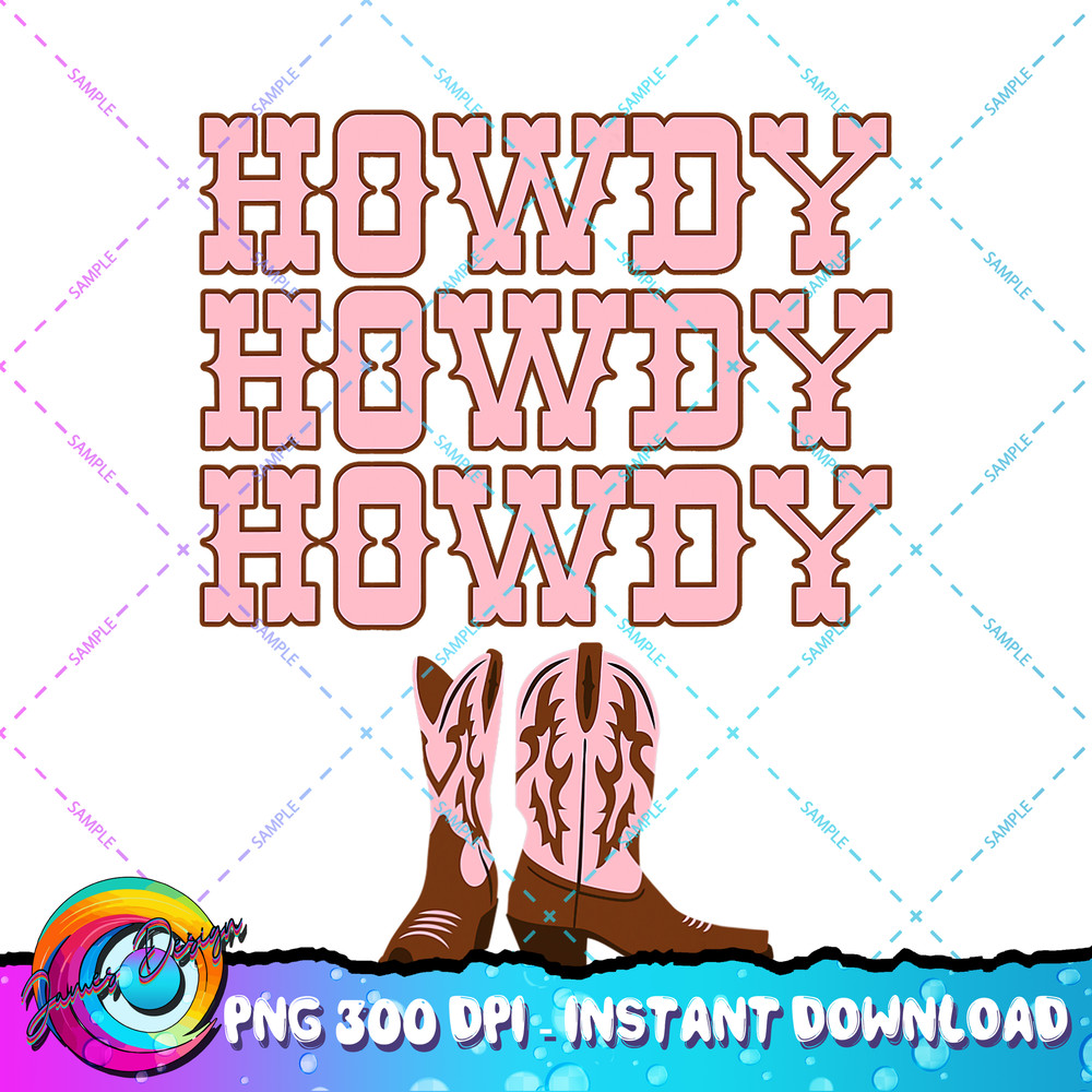 Howdy Rodeo Western Country Southern Cowgirl PNG Download.jpg