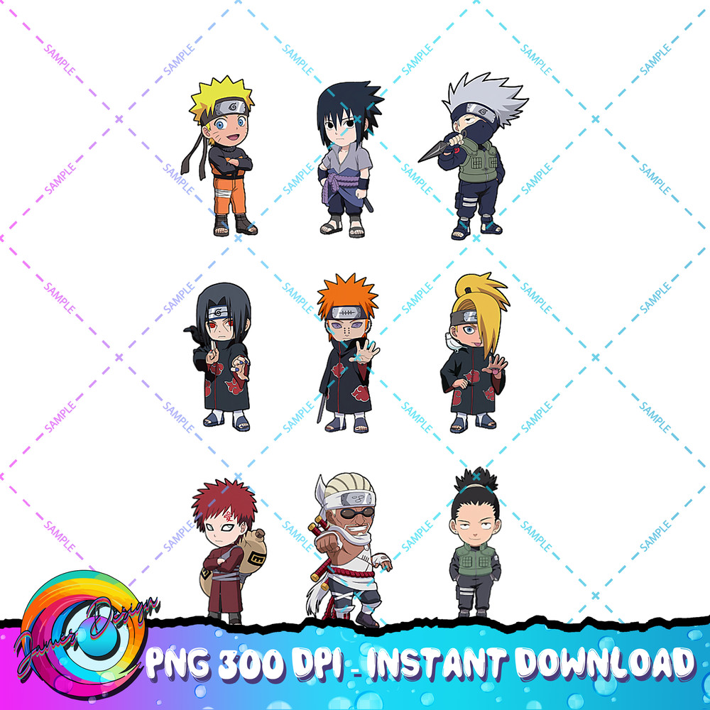 Naruto Shippuden Super Deformed 9 Up PNG Download.jpg
