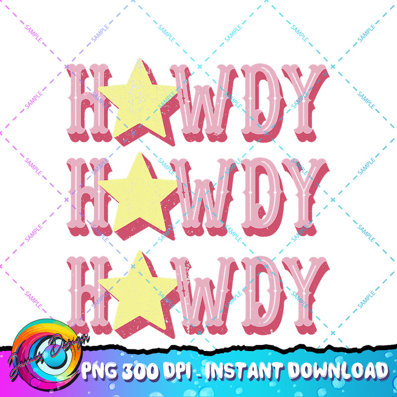 Retro Vintage Howdy Rodeo Western Country Southern Cowgirl PNG Download.jpg