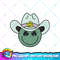 Smile Face Cowboy Western St Patricks Day Irish Shamrock PNG Download.jpg