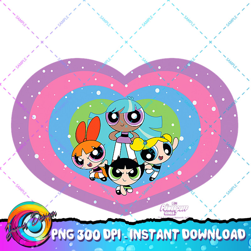 The Powerpuff Girls Heart Group PNG Download.jpg