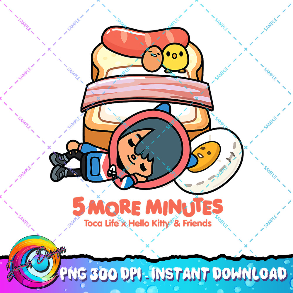 Toca Life x Hello Kitty & Friends 5 MORE MINUTES T Shirt.pngToca Life x Hello Kitty & Friends 5 MORE MINUTES PNG Download copy.jpg