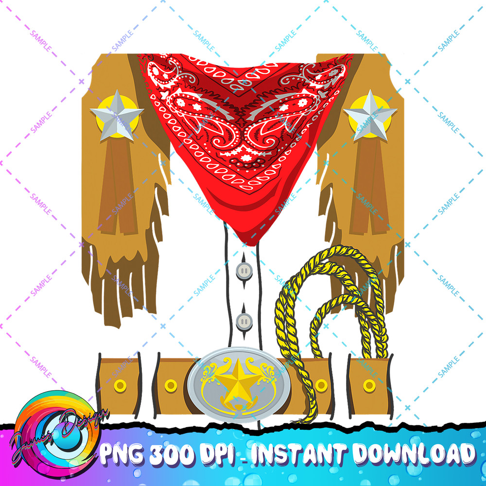 Western Cowboy Halloween Costume Men Women Kids Cowboy PNG Download.jpg