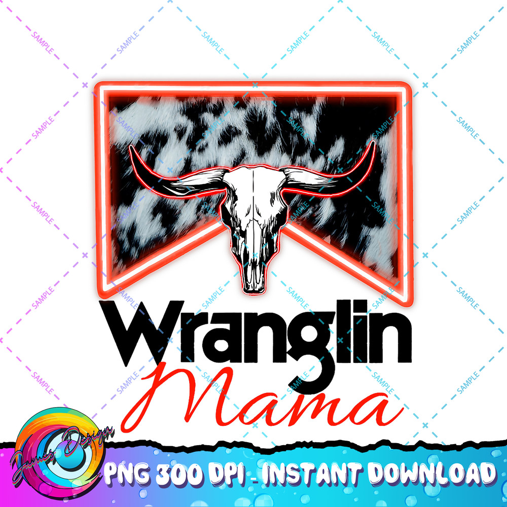 Western Cowhide Wranglin Mama Rodeo Mama Cowgirl Rodeo Mom PNG Download.jpg