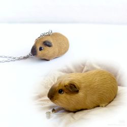 custom guinea pig necklace pet portrait