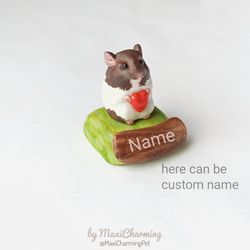 hamster with heart custom colors from photo