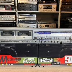 Sharp GF-999 Top Double Audio Stereo Cassette Player BoomBox The Searcher-W Old School Japan Great Condition!