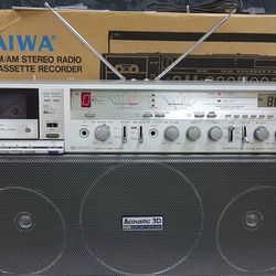 Aiwa CS J-88 Very Rare Vintage Stereo Radio Cassette Recorder TurboSonic 3D Sound Acoustic Best Condition Full Kit