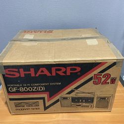 Sharp GF-800Z Super Exclusive Vintage Portable Stereo HI-FI Component System Japanese New With Box