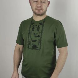 zelensky's vyshyvanka ukrainian tshirt traditional mens embroidered knitted fabric t-shirt ukrainian shirt sorochka